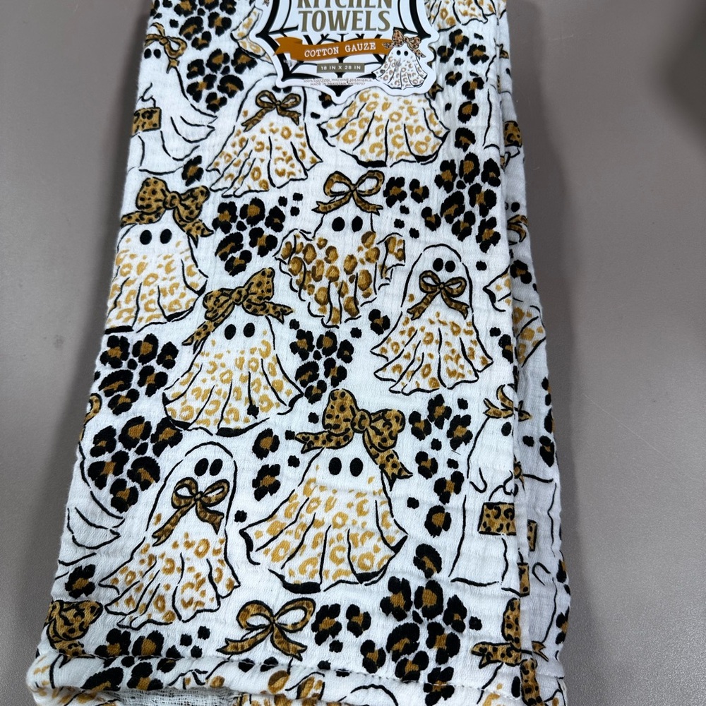 Cheetah Ghost kitchen towel Leopard Bow Envogue hand towels Viral Tiktok New